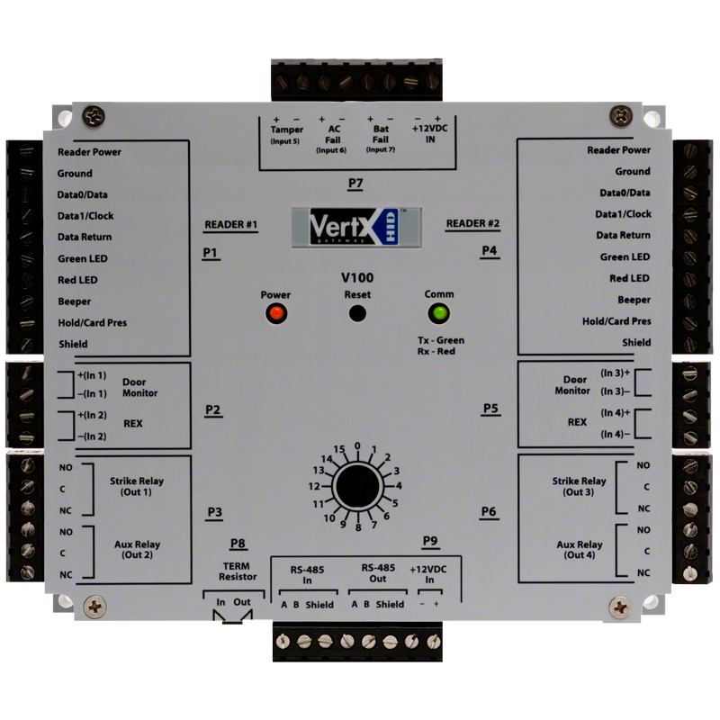 رابط درب/ریدر VertX V100 برای کنترل دسترسی